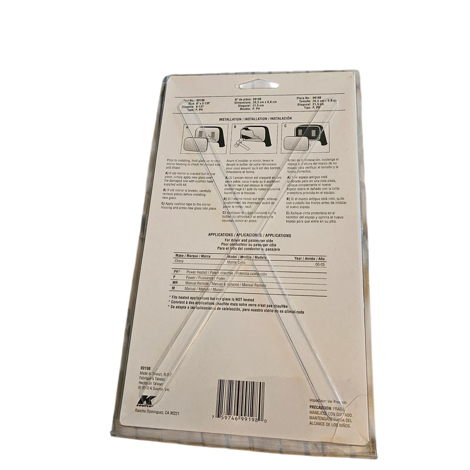Espejo puerta cristal izquierda se adapta a Chevrolet Monte Carlo 99198 Foto 2 de 3