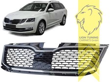 Sportgrill Kühlergrill für Skoda Octavia 5E Facelift schwarz glänzend chrom für 