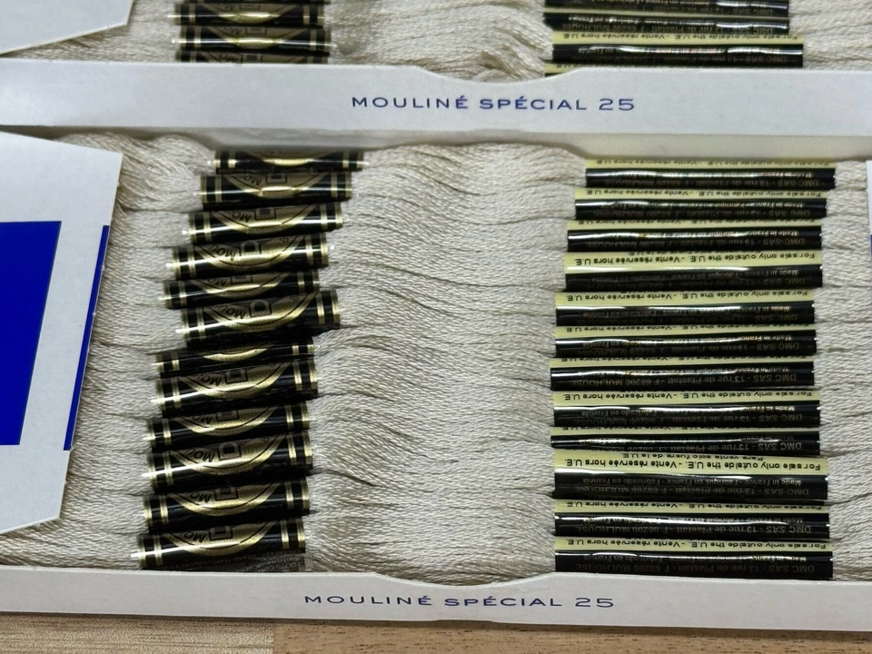 ✅6 Boxes ✅NEW ✅DMC 25 EMBROIDERY FLOSS ✅MOULINE ✅FRANCE ✅COTTON ✅#3033 ✅ Beige - Image 2 of 4