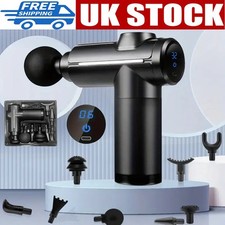 Massage Gun Percussion Massager Deep Tissue Muscle Vibration Relaxing Therapy UK