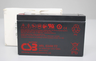 CSB Battery HRL 634W AGM Akku 6V 8,4Ah für Notstrom und USV Systeme Schwarz