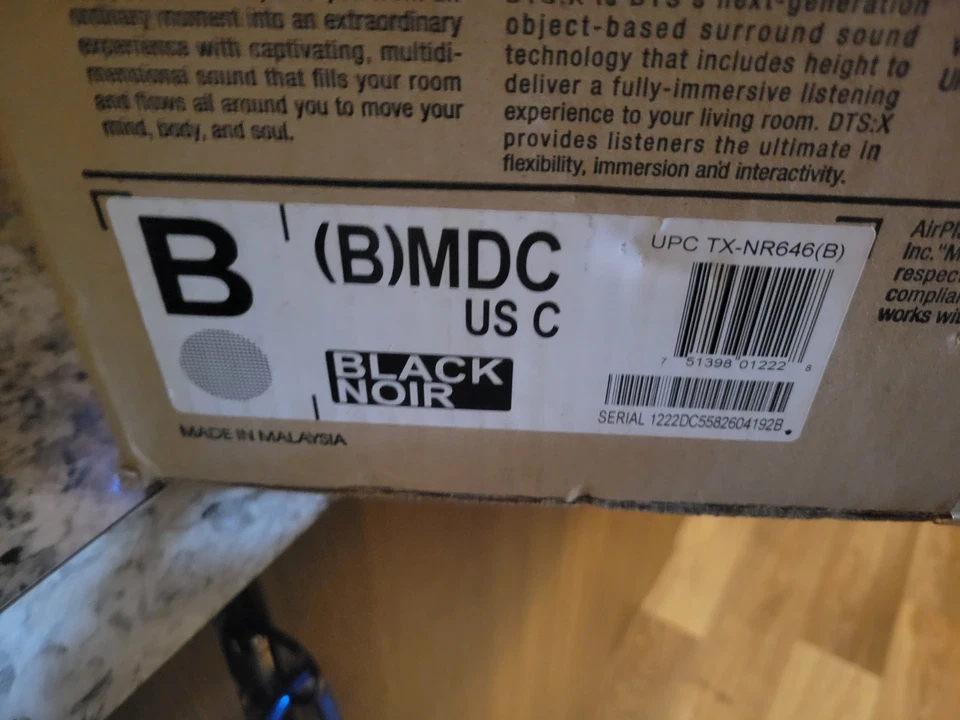 ONKYO TX-NR646 A/V 7.2 Channel Receiver Dolby Atmos DTS:X 4k UltraHD BRAND NEW - Image 3 of 3