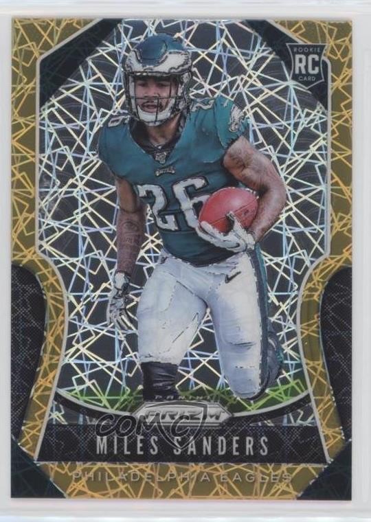 2019 Panini Prizm Rookies Lazer Prizm Miles Sanders #326 0o38