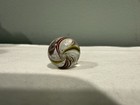 Antique 3/4in Handmade White Red Green Yellow Swirl Marble — photo 5