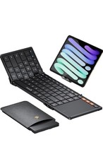 ProtoArc XK01 TP Full Foldable Wireless Keyboard W/Touchpad Black New Open Box