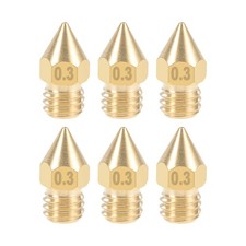 0.3mm 3D Printer Nozzle Head M6 Thread MK8 1.75mm Extruder Print Brass 6pcs
