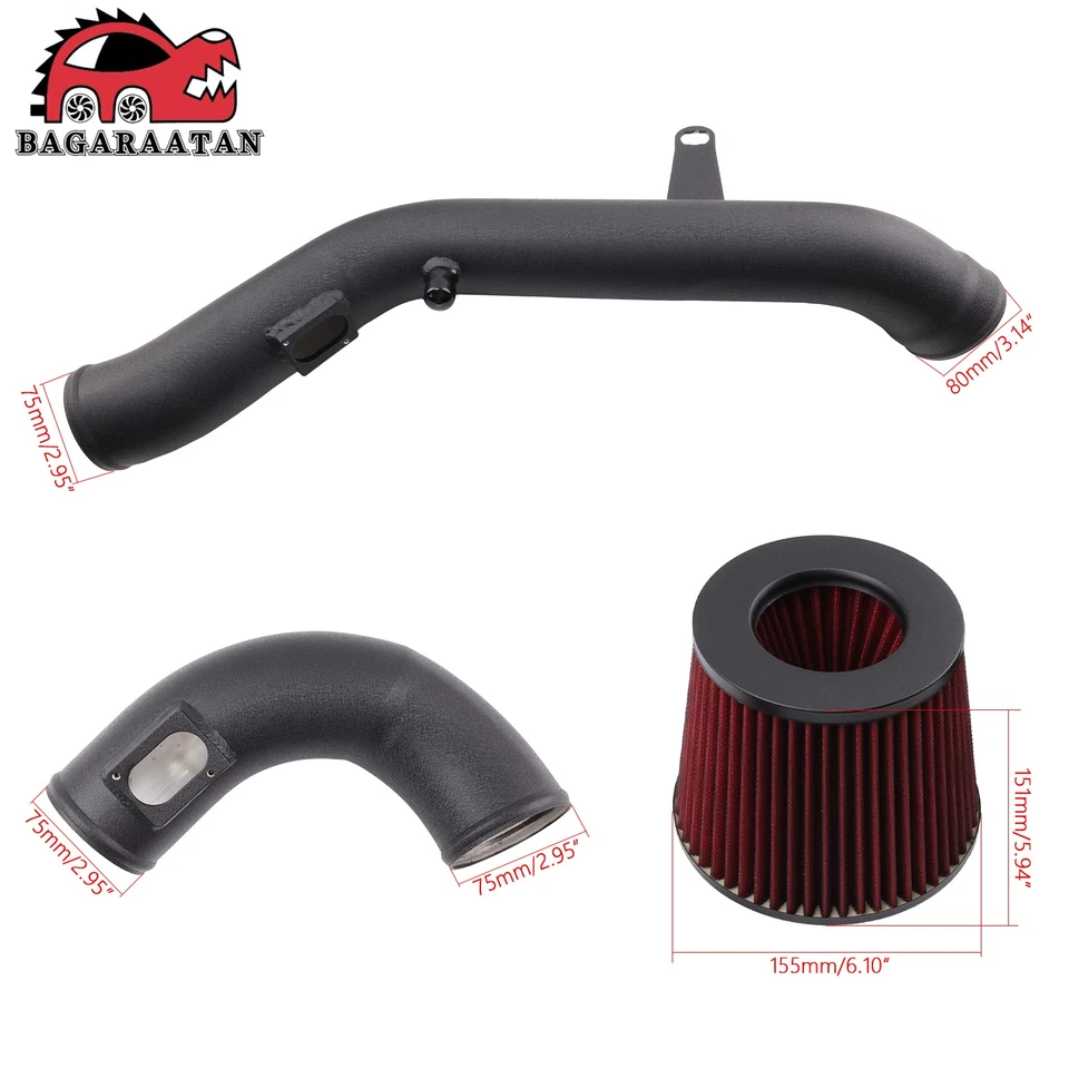 3'' Cold Air Intake System For 2015-2020 BMW M3 F80 M4 F82 F83 S55 3.0T Turbo Foto 2 de 4