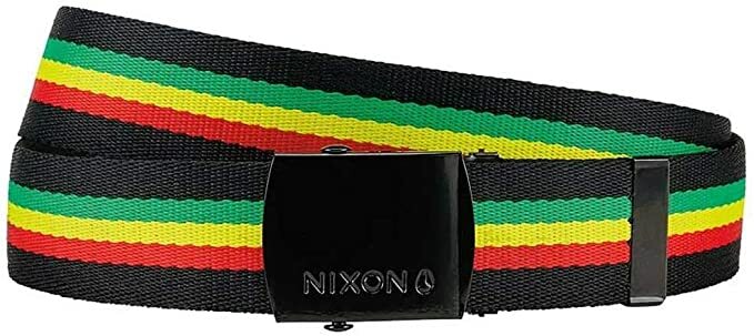 НОВЫЙ мужской пояс из полиэстера Nixon Basis красного/желтого/зеленого цвета C2315-1114, цена за 15 долларов США