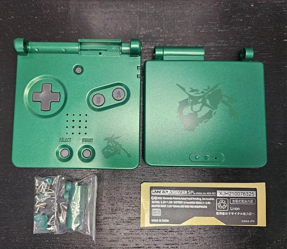 Nintendo Rayquaza Pokemon Shell Game Boy Advance SP Replacement Housing GBA