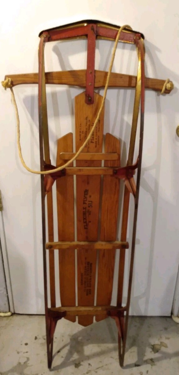 Vintage Genuine Flexible Flyer Sled No. 51J Made in USA 1960's | eBay