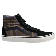 VANS Sk8-Hi Reissue Glen Plaid High Top Shoes Black Brown Womens Youth Mens Size