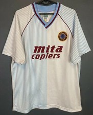 MEN'S RETRO REPLICA FC ASTON VILLA 1987/1989 SOCCER FOOTBALL SHIRT JERSEY SIZE L