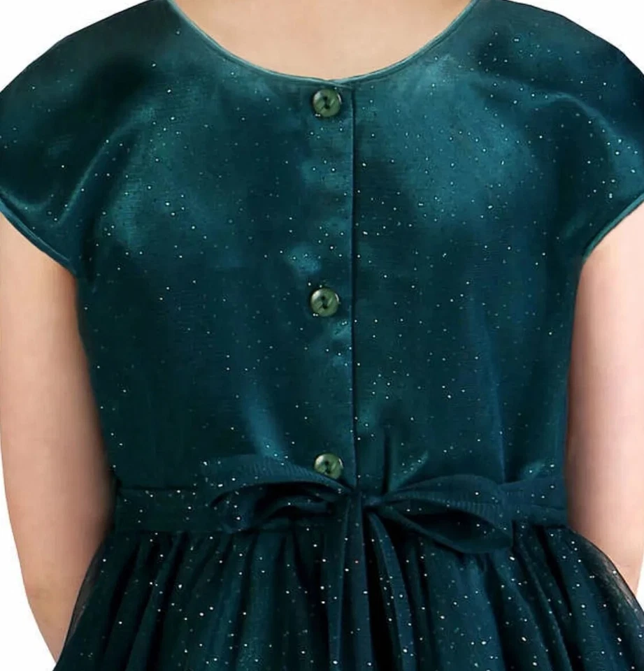 Vestido Jona Michelle Niña Grande Brillante Soutache Lentejuelas Fantasioso-Talla-8 o 10 Foto 4 de 4