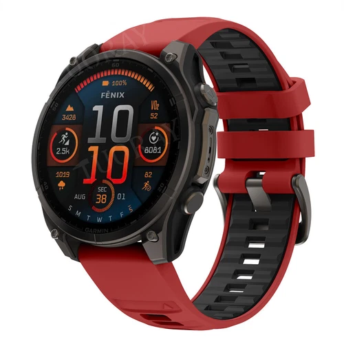 Quick Fit Strap For Garmin Fenix 8 E 7 7X 6 6S 6X 5X 5Plus 3 Silicone Watch Band - Picture 62 of 71