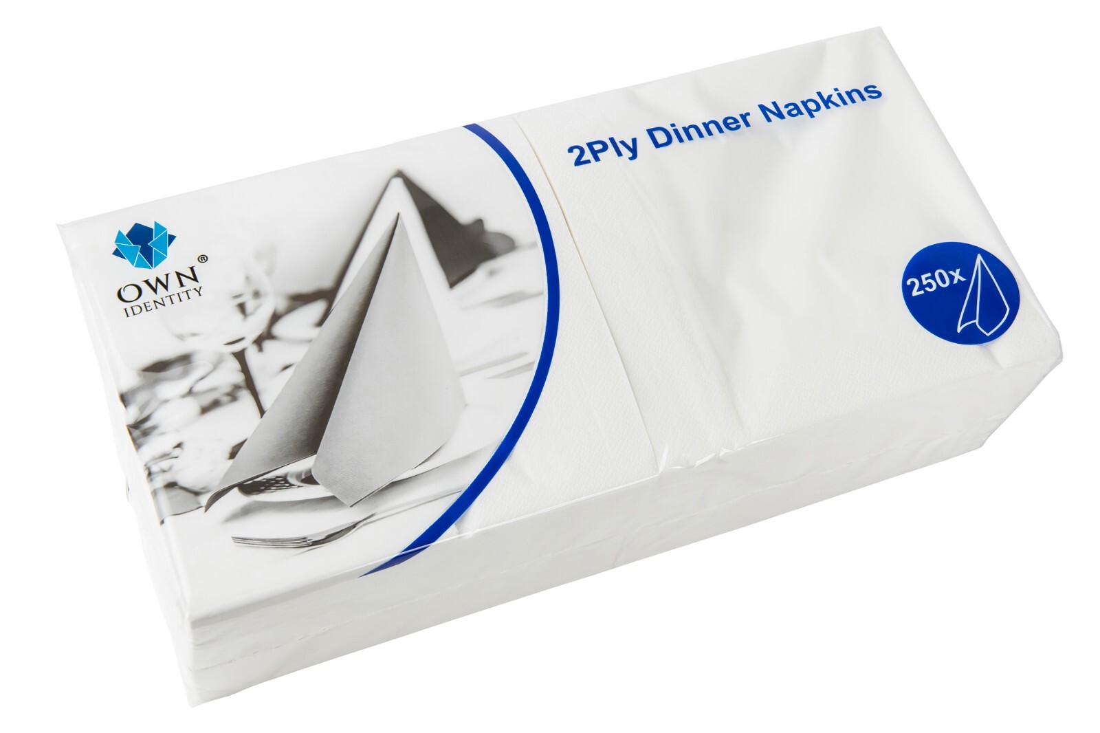 White Paper Napkins 250 x 2ply 40cm 4 Fold Soft Dinner Serviettes Disposable