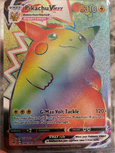 Pikachu VMAX vivid voltage #188 full rainbow art (I'm new to this