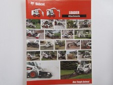 Bobcat Skid Steer Loader Attachments Brochure 8 page Good Condition Very Nice