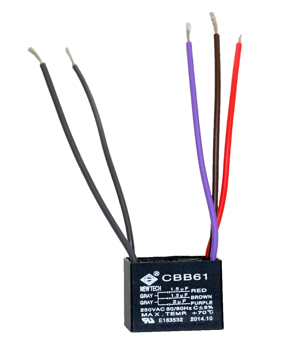 250vac 50/60Hz HQRP 2-Pack Ceiling Fan Capacitor CBB61 5uf 2-Wire Cbb61 Capacitor - Foto 9