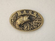 VINTAGE B.A.S.S. SPIRIT OF '96 MEAL BELT BUCKLE ( MADE IN USA )