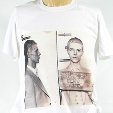 Image of David Bowie Art Rock Short Sleeve White Unisex T-shirt S-3XL