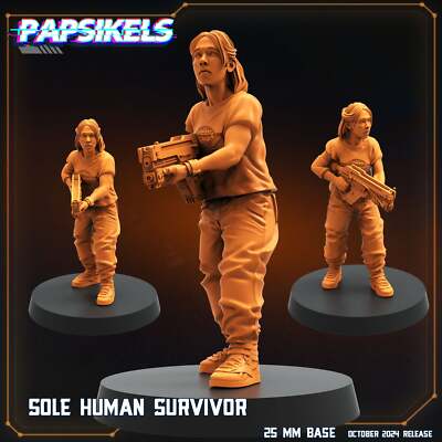 3D Printed Papsikels Sole Human Survivor October 2024 SciFi 28mm 32mm