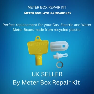 GAS / ELECTRIC METER BOX/DOOR REPAIR KIT LATCH/LOCK plus KEY