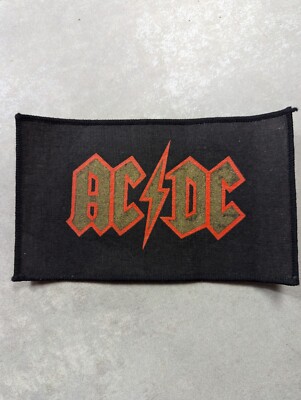 ACDC Bügelbild / Aufnäher Patch gekauft um 1986 Vintage 80 er selten 