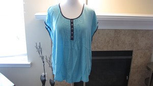 aqua blue plus size tops