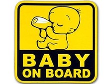 BABY ON BOARD TODDLER BOTTLE 4" CAR BUMPER DECAL STICKER MADE IN USA