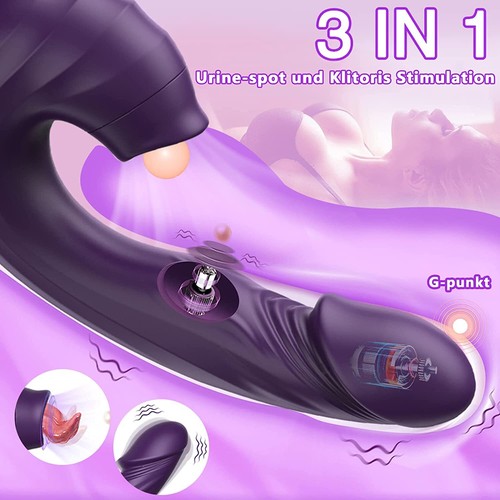 Flattern Dildo Vibrator Rabbit Klitoris G-Punkt Massage Sexspielzeug für Frauen - Bild 7 von 12