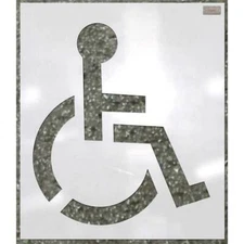 C.H. Hanson 70343 Stencil,Handicap Symbol,39 X 39 In.