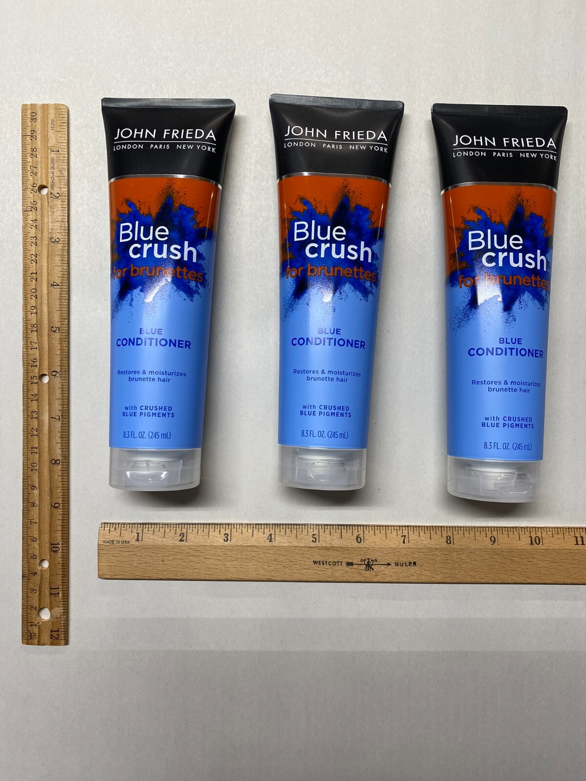 3 Bottles John Frieda Blue Crush for Hair Conditioner 8.3 oz