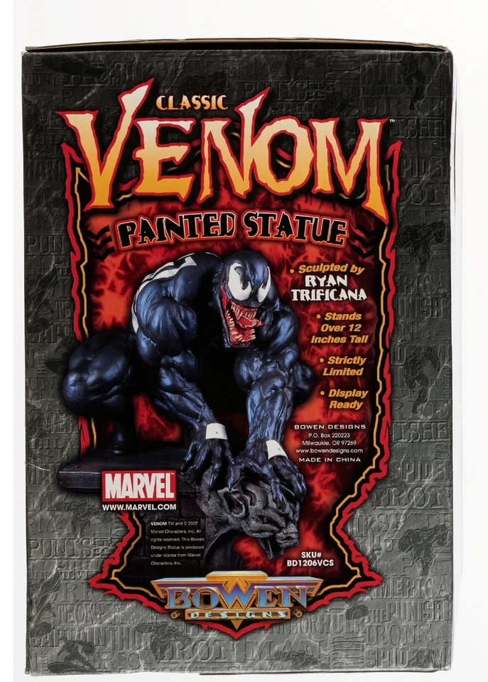 ¡NUEVO/Sellado! Figura BOWEN Designs VENOM ESTATUA CLÁSICA VERSIÓN FS Sideshow 2007 Foto 2 de 4