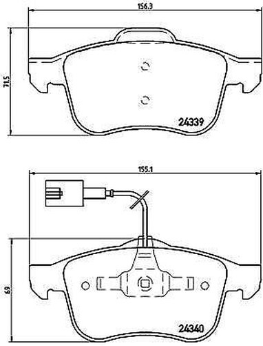 P 23 103 Brembo BremsbeläGe Kit, Scheibenbremse FüR Alfa Romeo-image