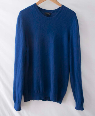 Galeries Lafayette Sweater 100% Cashmere Size XL Blue  *32Dg0129p