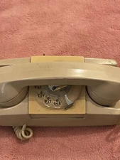 Starlite Automatic Electric Rotary Desk Phone Untested Tan/Beige Prop