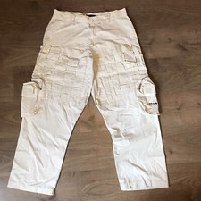 Criminal Damage • Checker Card • White / Cream Baggy Trousers Pants PLEASE READ