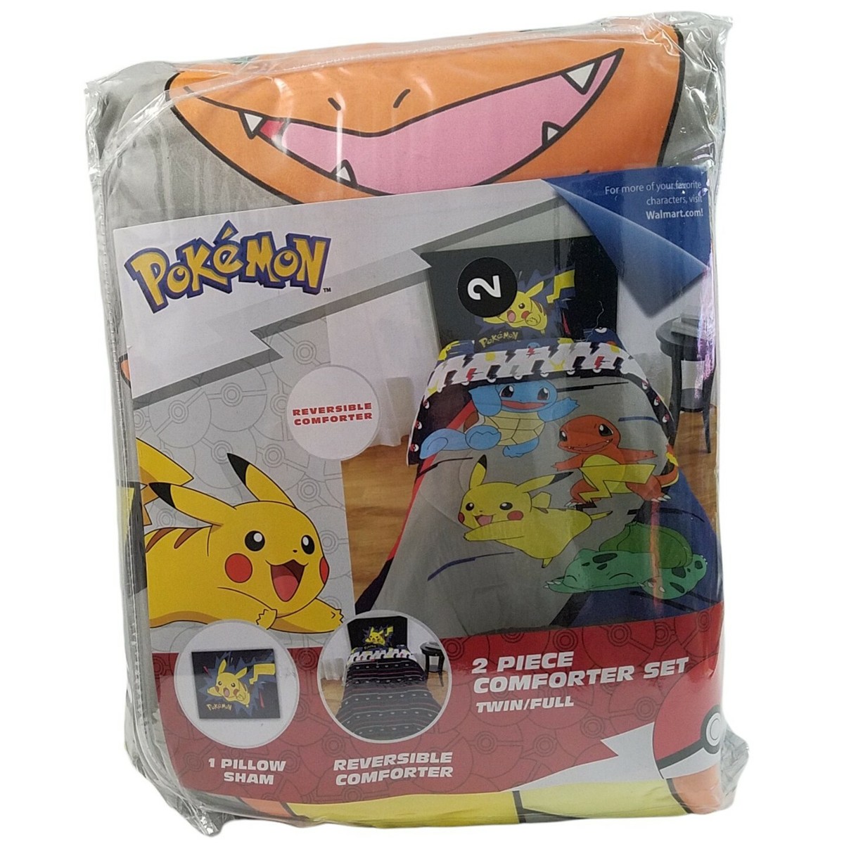 Comforter Set Pokemon Reversible Sham 2-Piece Set Twin/ Full New in  Package