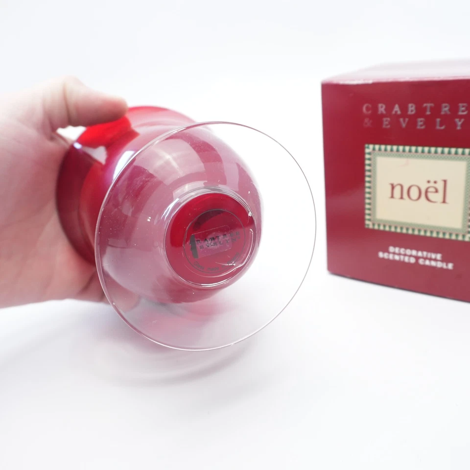 Vela perfumada Crabtree & Evelyn NOEL USADA en un vaso de vidrio difícil de encontrar 4" Foto 4 de 4