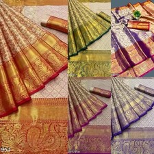 Women's Kanjeevaram Silk saree with Running blouse