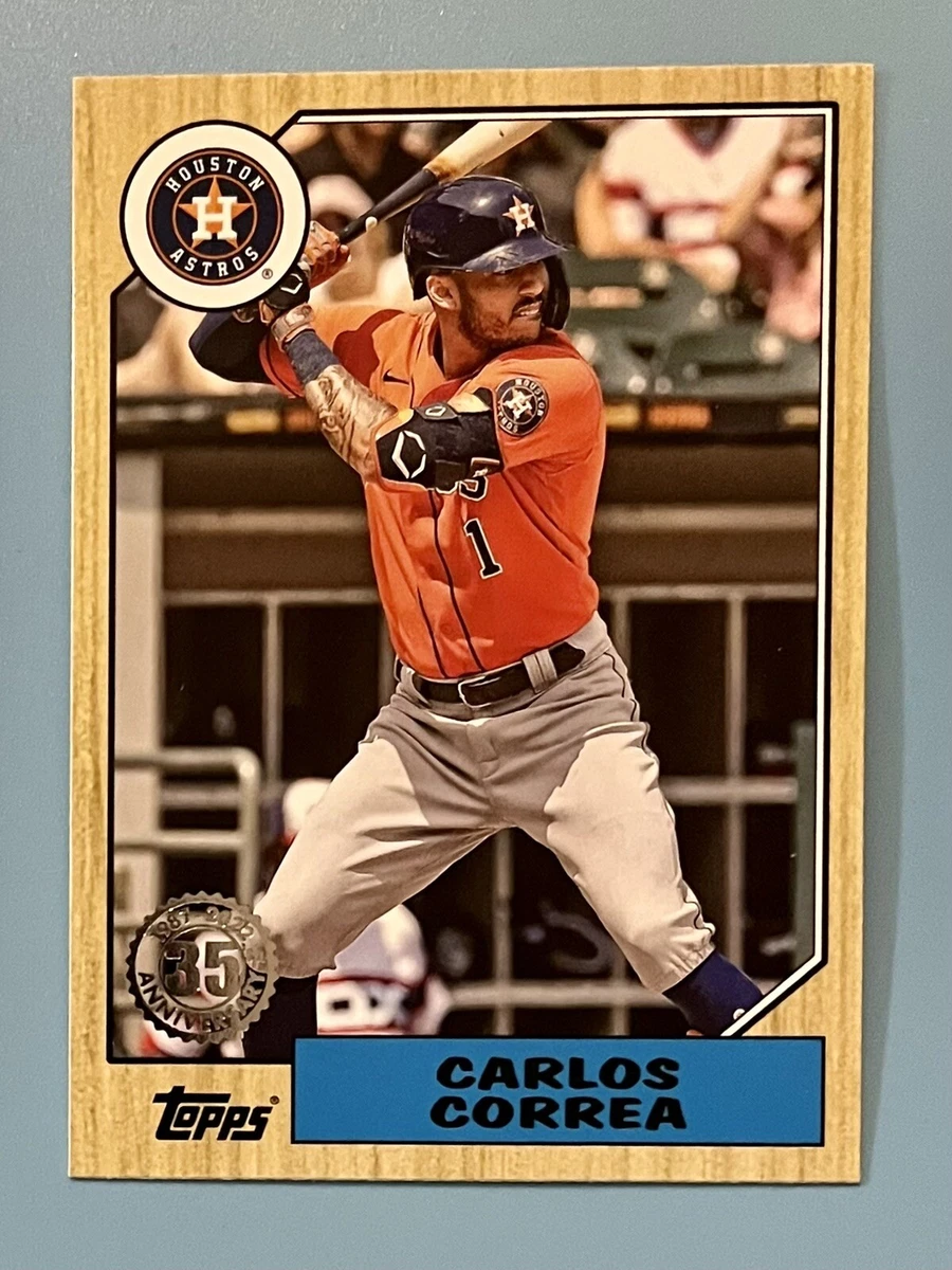 topps carlos correa 1987 relic card