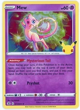 Pokemon Celebrations - Mew Holo Rare 011/025 - 25th Anniversary Set - Pack Fresh