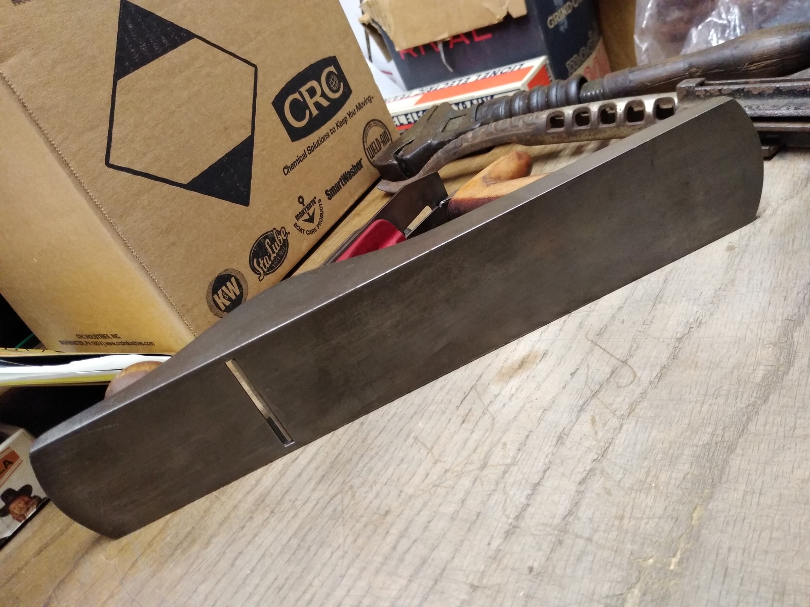 Vtg Craftsman Wood Hand Plane 13.5 Inch Smooth Bottom in Good Shape!