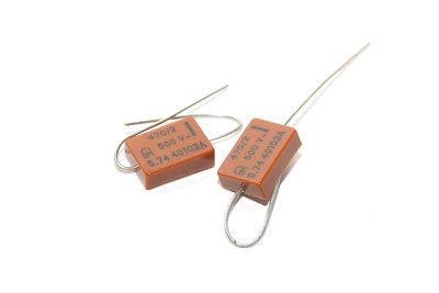 2x Glimmer-Kondensator von R. Jahre Berlin, 470 pF / 500 V-, Mica Capacitor, NOS