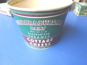Vintage Dunbar Bultman Dairy Creamed Cottage Cheese 5 Lb Bucket