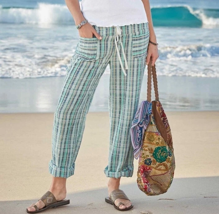 Plaid playa pants clearance