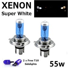 H4 60/55w SUPERWHITE XENON 472 UPGRADE HID Headlight Bulbs 12v +501 Sidelights G