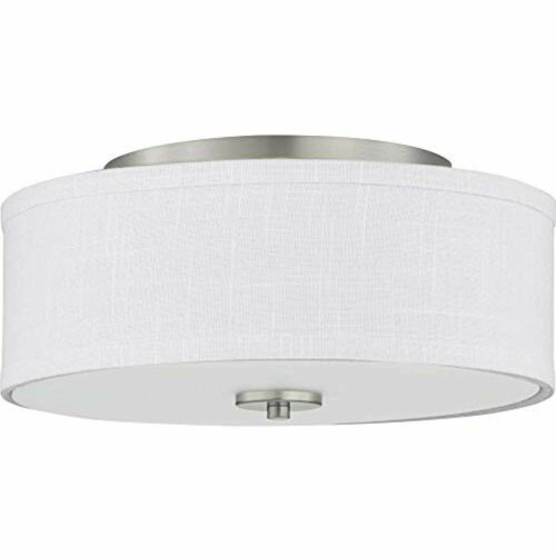 Progress Inspire 13" Wide Integrated LED Flush Mount Drum Ceiling Light Fixture