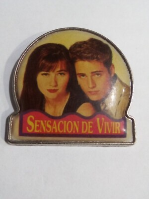 Seltene Anstecknadeln Beverly Hills 90210 Vintage TV Serie Brandon und Brenda Walsh