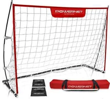 PowerNet Soccer Goal | Lightweight Frame Ultra-Portable | Included Sandbags